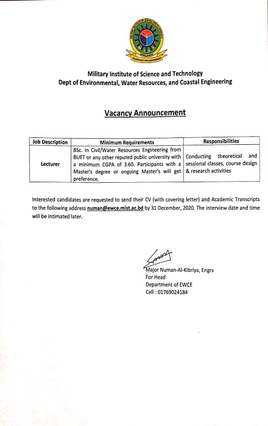 FACULTY RECRUITMENT CIRCULAR